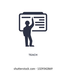 teach icon. Simple element illustration from education concept. teach editable symbol design on white background. Can be use for web and mobile.