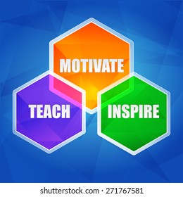 Teach Inspire Motivate Education Motivation Concept Stock Vector ...