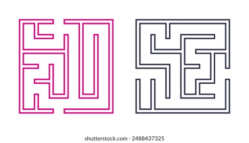 teach kids problem-solving skills with maze pattern abstract banner vector