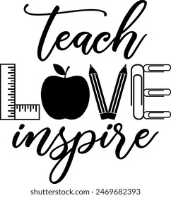 Teach Love Inspire Digital EPs Vektorgrafik Grafikdatei