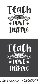 Teach Love Inspire , Teacher Gift , Teacher Pot Holder, Teacher Tshirt