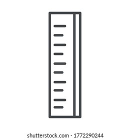 teach school and education geometric ruler tool line style icon vector illustration