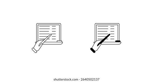 Teach set icon with white background vector stock illustration