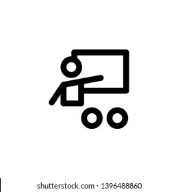teach, teacher icon vector illustration