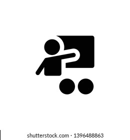 teach, teacher icon vector illustration