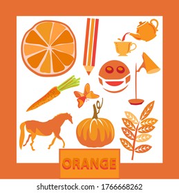 Teach your child to distinguish colors. Orange.  game files for children to learn colors. Color is the basis for understanding the world. It is necessary to teach the child to quickly understand color