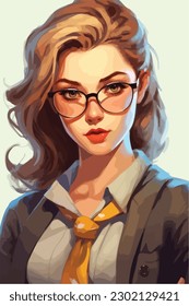 Teacher anime style character vector illustration design. Manga Anime girl teacher. face anime style teacher vector illustration design. anime female manga cartoon style teacher