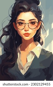 Teacher anime style character vector illustration design. Manga Anime girl teacher. face anime style teacher vector illustration design. anime female manga cartoon style teacher