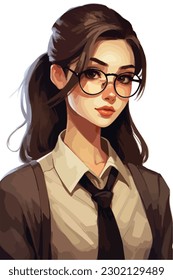 Teacher anime style character vector illustration design. Manga Anime girl teacher. face anime style teacher vector illustration design. anime female manga cartoon style teacher
