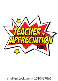 Teacher appreciation day comic starburst