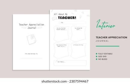 Teacher Appreciation Journal Kdp Interior Template