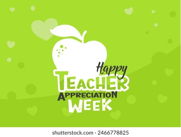 Teacher appreciation week banner, poster, illustation	