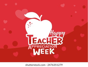 Teacher appreciation week banner, poster, illustation	