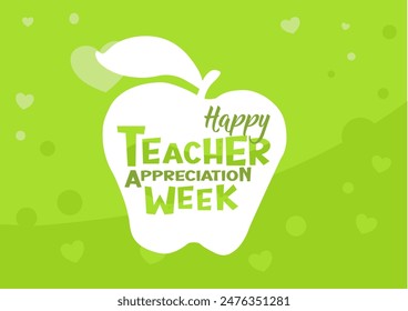 Teacher appreciation week banner, poster, illustation	