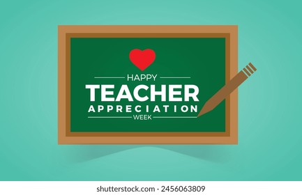 Teacher appreciation week gratitude vector illustration. Education vector template for banner, card, background.