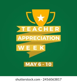 Teacher appreciation week gratitude vector illustration. Education vector template for banner, card, background.