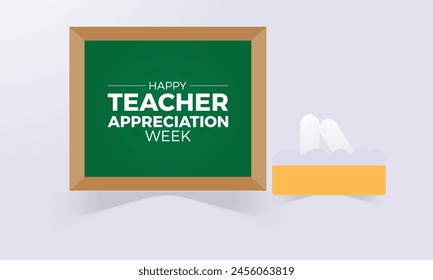 Teacher appreciation week gratitude vector illustration. Education vector template for banner, card, background.