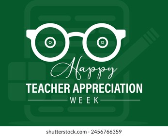 Teacher appreciation week gratitude vector illustration. Education vector template for banner, card, background.