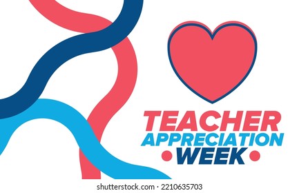 Teacher Appreciation Week United States Celebrated Stock Vector ...