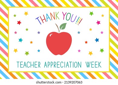 Teacher Appreciation Week Vector Concept Text Stock Vector (Royalty ...