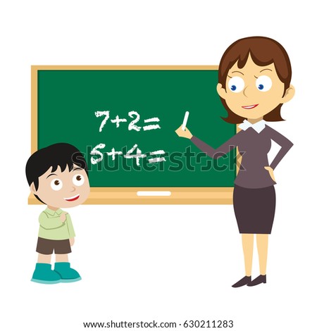 A teacher asking her student to solve a math case