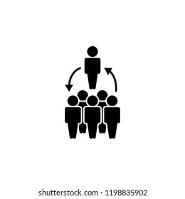 Teacher and audience icon. Element of training, seminar. Premium quality graphic design icon. Signs and symbols collection icon for websites, web design, mobile app on white background