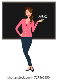 Teacher avatar clip-art / vector / logo / icon