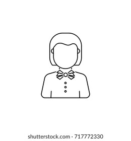 Teacher avatar icon on white background
