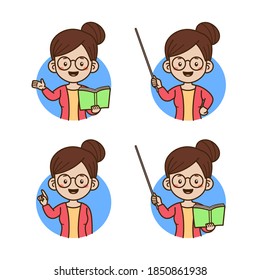 Ilustración vectorial de avatar del profesor aislado