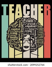 Teacher black history month t shirt design