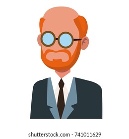 Teacher with blackboard