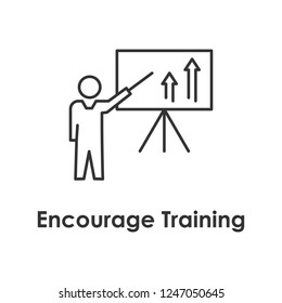 teacher board, training icon
