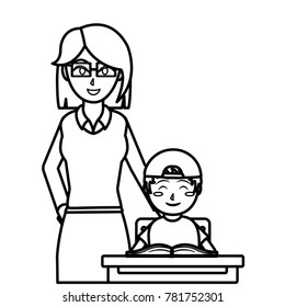 Teacher and boy design
