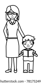 Teacher and boy design