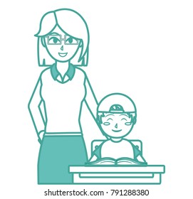 Teacher and boy design