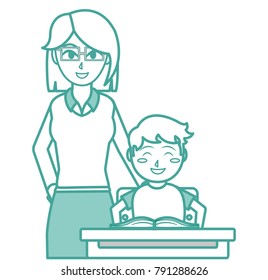 Teacher and boy design