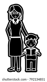 Teacher and boy design