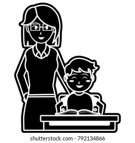 Teacher and boy design