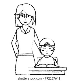 Teacher and boy design