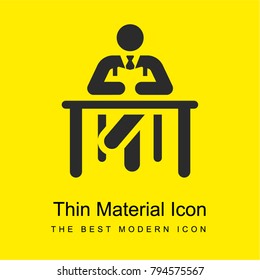 Teacher bright yellow material minimal icon or logo design