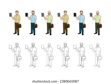 Teacher Cartoon Character Design Illustration vector eps format , suitable for your design needs, logo,illustration, animation, etc.