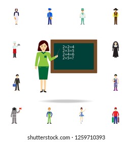 teacher cartoon icon. Detailed set of color profession icons. Premium graphic design. One of the collection icons for websites, web design, mobile app