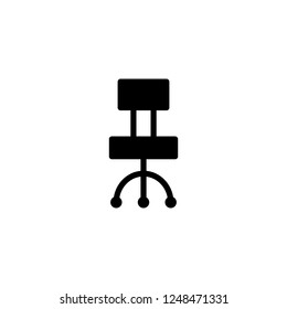 Teacher chair vector icon in solid/glyph style