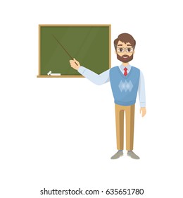 Teacher Chalkboard Pointer On White Background Stock Vector (Royalty ...