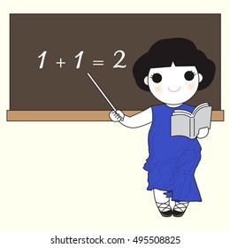 I Am A Teacher Character illustration