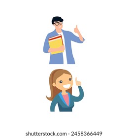 teacher character vector design and people icon