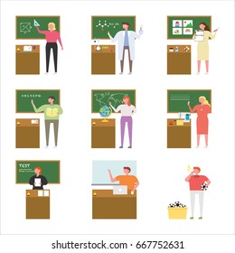 teacher character vector illustration flat design