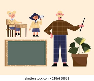 teacher and class set icons