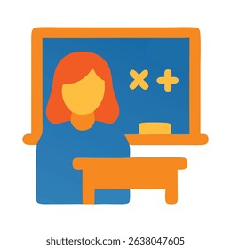 Teacher in Classroom Teaching Mathematics