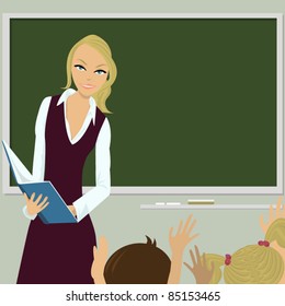 Teacher in classroom/Teacher